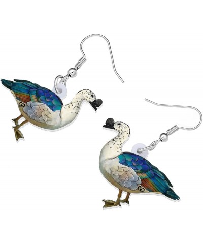 Cute Mallard Duck Earrings Dangle Acrylic Ducks Decorations Gifts For Women Girls Green Stuff Charms Duck D $6.62 Earrings