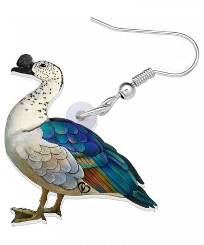 Cute Mallard Duck Earrings Dangle Acrylic Ducks Decorations Gifts For Women Girls Green Stuff Charms Duck D $6.62 Earrings