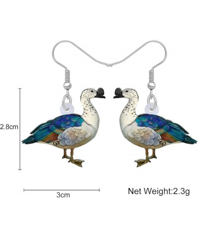 Cute Mallard Duck Earrings Dangle Acrylic Ducks Decorations Gifts For Women Girls Green Stuff Charms Duck D $6.62 Earrings