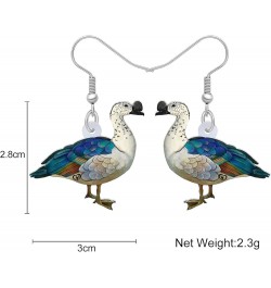 Cute Mallard Duck Earrings Dangle Acrylic Ducks Decorations Gifts For Women Girls Green Stuff Charms Duck D $6.62 Earrings