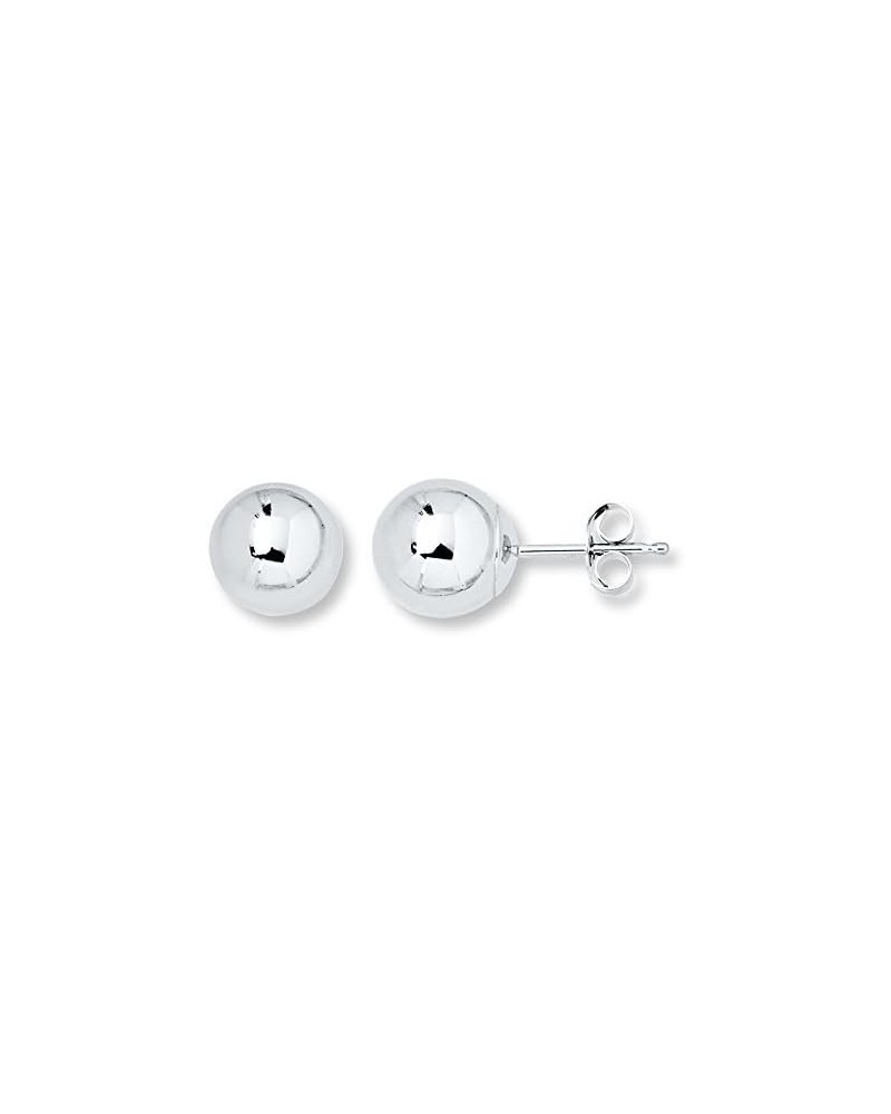 10K Gold Polished Ball Stud Earrings - Yellow, White or Rose Gold White Gold, 4mm $34.44 Earrings