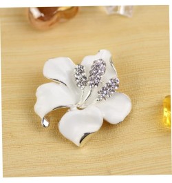 All Saints Day DecorBrooch Pin Flowers Brooch with Created Crystal for Women, Bride White $6.22 Brooches & Pins