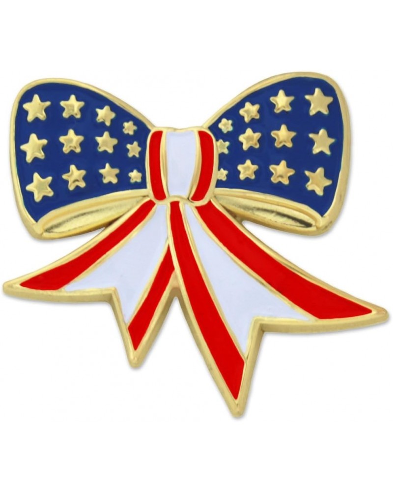 American Flag Lapel Pin 1 Piece Bow Fourth of July $19.68 Brooches & Pins