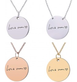 Personalized Memorial Signature Necklace Custom Actual Handwriting Necklace Round Charm Necklace Word Necklace Nameplate Neck...