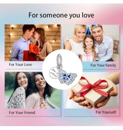 Family Mom Daughter Love Heart Dangle Charm 925 Sterling Silver Charms fits Bracelets and Necklace Pendant Bead Charms Jewelr...