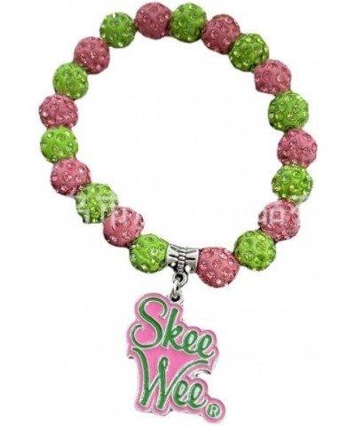 Graduation Sorority Gifts Bracelet Pink and Green Bead Bracelet Alpha Kappa A Greek Paraphernalia Sorority Jewelry Gifts styl...