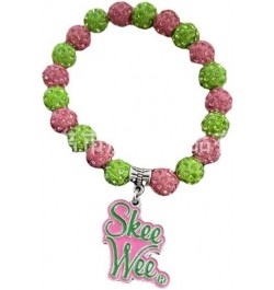 Graduation Sorority Gifts Bracelet Pink and Green Bead Bracelet Alpha Kappa A Greek Paraphernalia Sorority Jewelry Gifts styl...