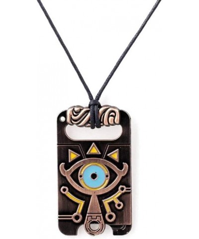 MEETCUTE Vintage Unisex Necklace,The Legend of Zelda Breath of The Wild Sheikah Eye Dog Tag Necklace Cosplay $5.58 Necklaces