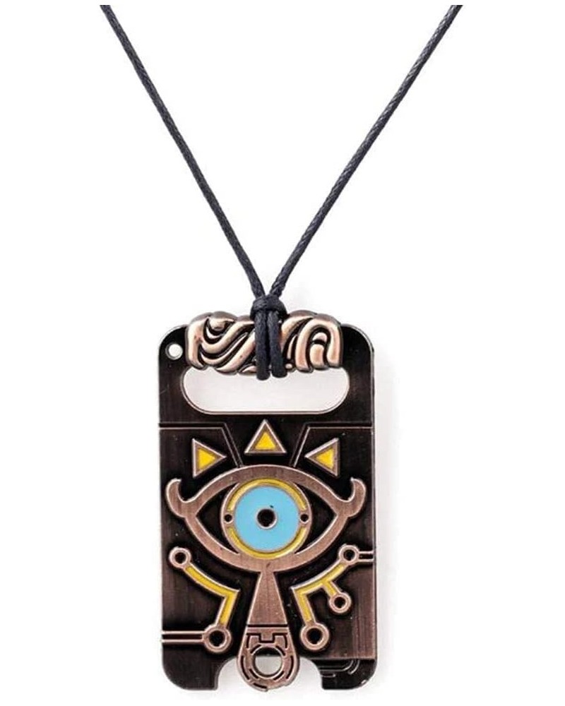 MEETCUTE Vintage Unisex Necklace,The Legend of Zelda Breath of The Wild Sheikah Eye Dog Tag Necklace Cosplay $5.58 Necklaces