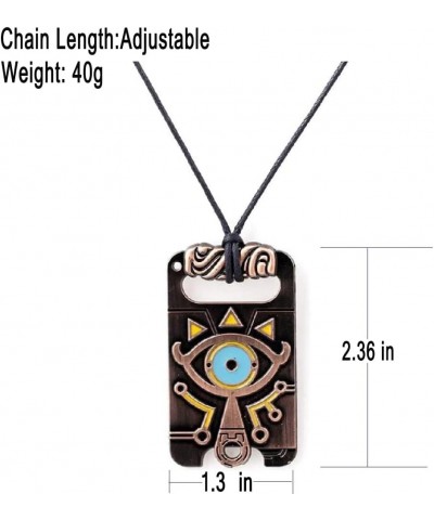 MEETCUTE Vintage Unisex Necklace,The Legend of Zelda Breath of The Wild Sheikah Eye Dog Tag Necklace Cosplay $5.58 Necklaces