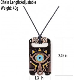 MEETCUTE Vintage Unisex Necklace,The Legend of Zelda Breath of The Wild Sheikah Eye Dog Tag Necklace Cosplay $5.58 Necklaces