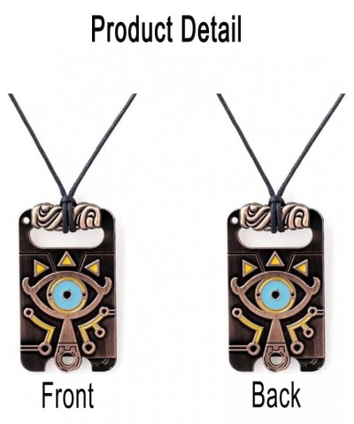 MEETCUTE Vintage Unisex Necklace,The Legend of Zelda Breath of The Wild Sheikah Eye Dog Tag Necklace Cosplay $5.58 Necklaces