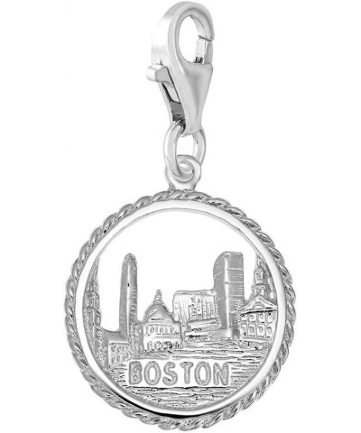 Boston Charm with Lobster Clasp White Gold $26.40 Bracelets