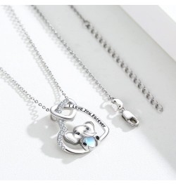 Heart Necklaces S925 Sterling Silver Heart Necklace Dainty Heart Jewelry Gifts for Women Girls 02-Elephant $19.24 Necklaces