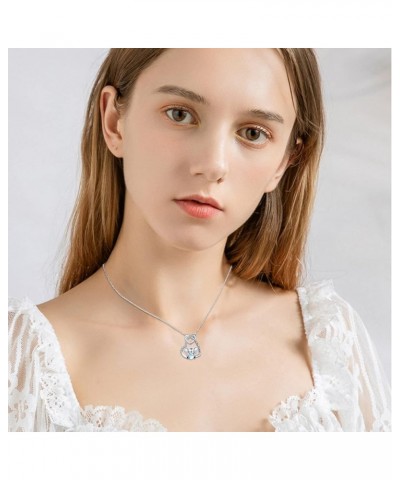 Heart Necklaces S925 Sterling Silver Heart Necklace Dainty Heart Jewelry Gifts for Women Girls 02-Elephant $19.24 Necklaces