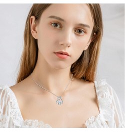 Heart Necklaces S925 Sterling Silver Heart Necklace Dainty Heart Jewelry Gifts for Women Girls 02-Elephant $19.24 Necklaces