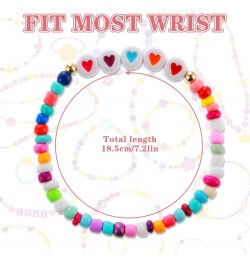 12 Pcs Friendship Bracelets Colorful Beads Bracelets Love Heart Bracelets Letter Beads Bracelets Motivational Bracelets for W...