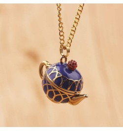 3D Teacup Coffee Cup Necklace - Elegant Teacup Sweater Pendant Necklace Chain Tea Cup Pendant Necklace 14K Gold Plated Chain ...