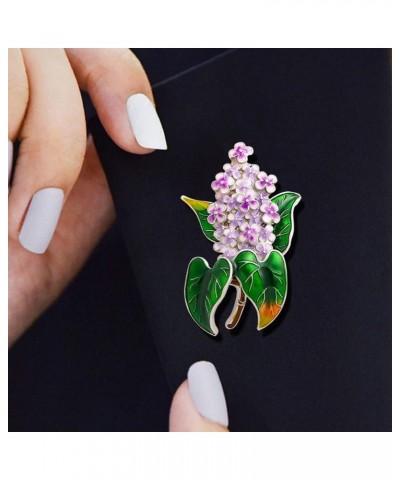 1Pcs Fashion Lilac Flower Brooches Enamel Clove Flower Brooch Elegant Party Office Pin for Women Gift $6.91 Brooches & Pins