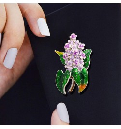 1Pcs Fashion Lilac Flower Brooches Enamel Clove Flower Brooch Elegant Party Office Pin for Women Gift $6.91 Brooches & Pins