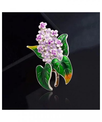 1Pcs Fashion Lilac Flower Brooches Enamel Clove Flower Brooch Elegant Party Office Pin for Women Gift $6.91 Brooches & Pins