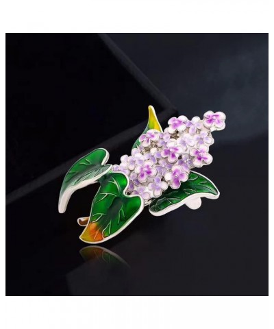 1Pcs Fashion Lilac Flower Brooches Enamel Clove Flower Brooch Elegant Party Office Pin for Women Gift $6.91 Brooches & Pins