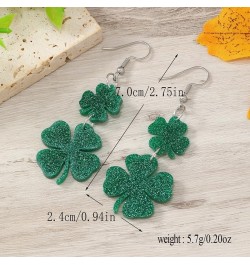 St Patricks Day Shirt Women St Patricks Day Earrings for Women Shamrock Earrings for Girls Irish Earrings Green Clover Drop E...