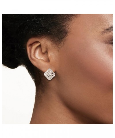 Openwork Clover Drop Earrings With Diamond Accents in Sterling Silver $51.63 Earrings