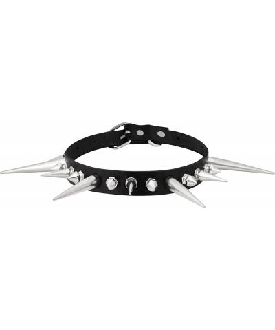 Gothic Punk Spiked Choker Necklace, PU Leather Choker, Halloween Chirstmas New Year Jewelry Gift for Women, Men 34 $8.84 Neck...