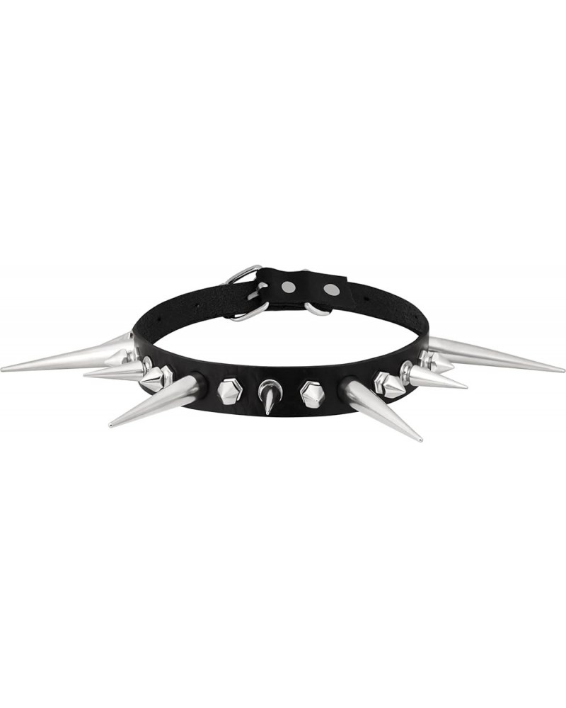 Gothic Punk Spiked Choker Necklace, PU Leather Choker, Halloween Chirstmas New Year Jewelry Gift for Women, Men 34 $8.84 Neck...