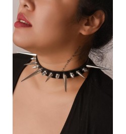 Gothic Punk Spiked Choker Necklace, PU Leather Choker, Halloween Chirstmas New Year Jewelry Gift for Women, Men 34 $8.84 Neck...