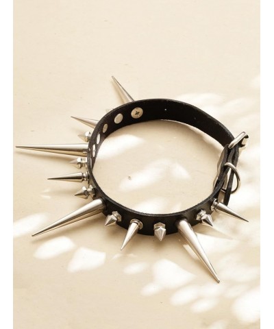 Gothic Punk Spiked Choker Necklace, PU Leather Choker, Halloween Chirstmas New Year Jewelry Gift for Women, Men 34 $8.84 Neck...