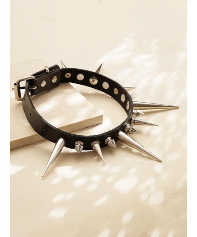 Gothic Punk Spiked Choker Necklace, PU Leather Choker, Halloween Chirstmas New Year Jewelry Gift for Women, Men 34 $8.84 Neck...