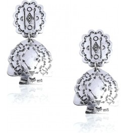 Rustic Couture's Western Earrings for Women Cowgirl Dangling Turquiose Concho Western Jewelry F-Silver $8.62 Earrings