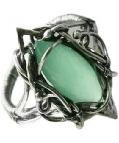 Vintage Marquise Cut Emerald Rings for Women 925 Sterling Silver Elegant Green Gemstone Statement Ring Surrounded by Branches...