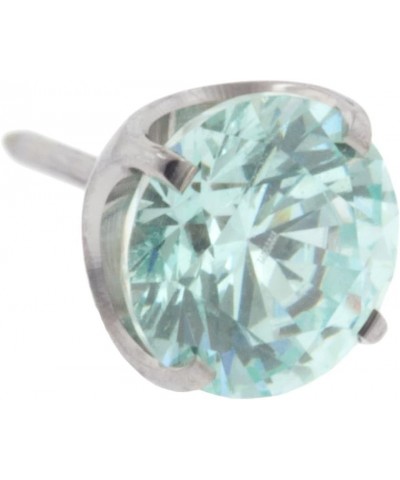 Threadless High Polish Titanium Prong-Set Faceted Gem End with 2mm Gem Frosty Mint $16.79 Body Jewelry