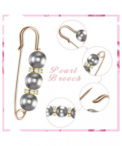 18 Piece Pearl Brooch Pins Women Decorative Safety Pins Clothing Shawl Clips Artificial Pearls Brooch Elegant Pearl Cardigan ...