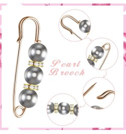 18 Piece Pearl Brooch Pins Women Decorative Safety Pins Clothing Shawl Clips Artificial Pearls Brooch Elegant Pearl Cardigan ...