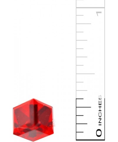 Tiny Crystal Cube Stud Earrings Red $10.02 Earrings