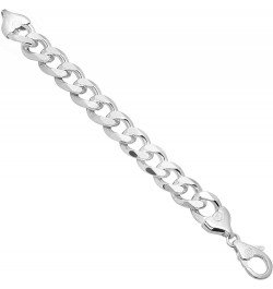 3mm-16mm Solid .925 Sterling Silver Italian Beveled Curb Chain Bracelet 9.0 Inches 16.6mm Bracelet $21.15 Bracelets