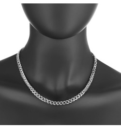 Men's 7.5mm Solid .925 Sterling Silver Beveled Curb Chain Necklace 18.0 Inches $56.10 Necklaces