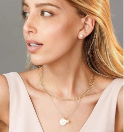 18k Gold Paperclip Chain Choker Satellite Chain Lava Bead Pendant Necklace Dainty Jewelry for Women 16'' Cuban Chain $10.66 N...