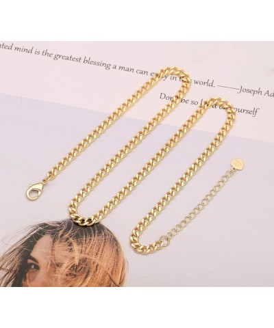 18k Gold Paperclip Chain Choker Satellite Chain Lava Bead Pendant Necklace Dainty Jewelry for Women 16'' Cuban Chain $10.66 N...