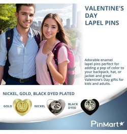 PinMart's Valentine's Day Enamel Lapel Pins - Heart Pins and Love Themed Pins Gifts - Bulk Sizing Available Great for Valenti...