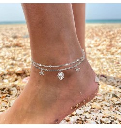 925 Sterling Silver Ankle Bracelet for Women Cute Roses/Lotus/Tulips Charm Ankle Bracelet Beach Foot Chain Anklet Jewelry Map...