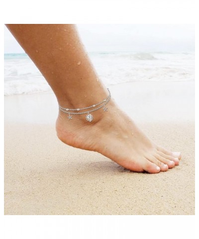 925 Sterling Silver Ankle Bracelet for Women Cute Roses/Lotus/Tulips Charm Ankle Bracelet Beach Foot Chain Anklet Jewelry Map...