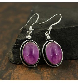 10.56Cts Oval Shape Natural Gemstones Earrings For Women, Handmade Bohemian Dangle Earrings Jewelry Women'S Day Gifts For Mom...