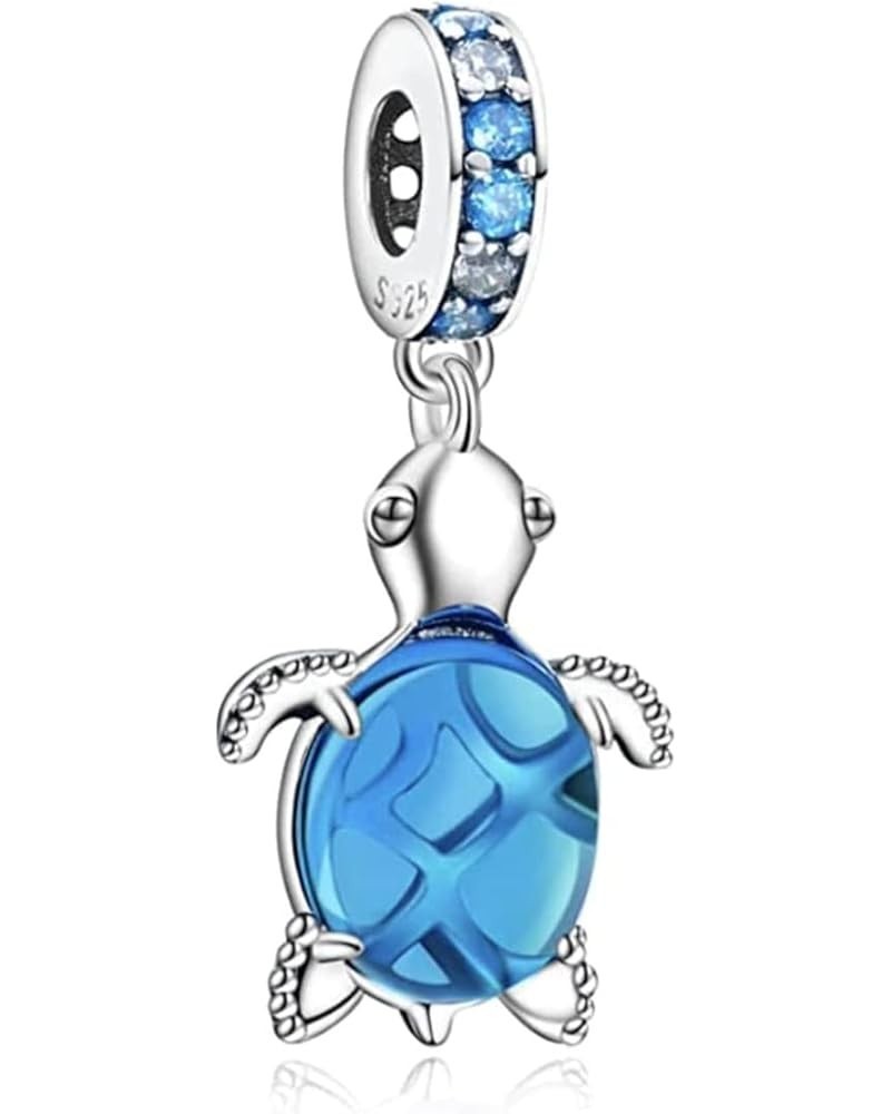 Charm 925 Sterling Silver Pendant,Girl Jewelry Beads Gifts for Women Bracelet&Necklace Murano Glass Sea Turtle Dangle $8.54 B...