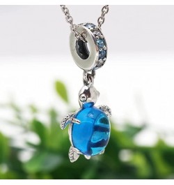 Charm 925 Sterling Silver Pendant,Girl Jewelry Beads Gifts for Women Bracelet&Necklace Murano Glass Sea Turtle Dangle $8.54 B...