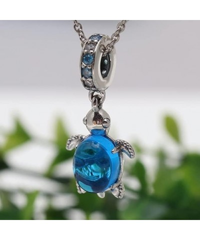 Charm 925 Sterling Silver Pendant,Girl Jewelry Beads Gifts for Women Bracelet&Necklace Murano Glass Sea Turtle Dangle $8.54 B...